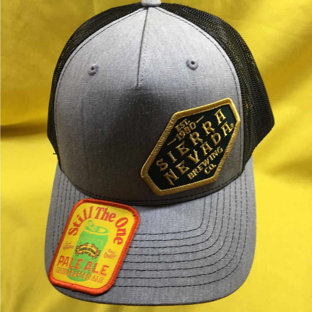 Sierra Nevada Gray & Black Trucker Hat with Yellow Patch